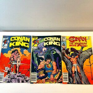 Set of 3 Vintage Full Color Conan / Conan the King Marvel Comics (2, 21, 33)